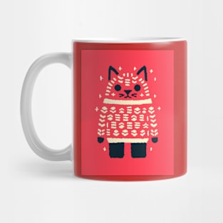 Cute Cat In Christmas Sweater Mug